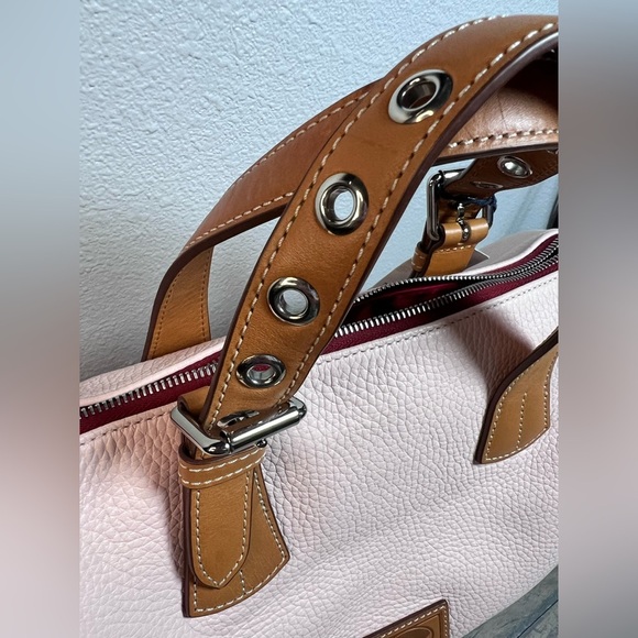 Dooney & Bourke NEW Women’s Blush Pink Pebble Leather Barrel Satchel - Picture 13 of 16